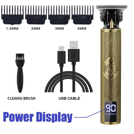 Vintage Hair Trimmer Cordless Electric Hair Cutting Machine Portable Shaver Barber USB Fast Charging Hair Clipper For Hairdresse
