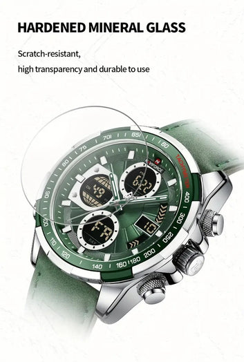NAVIFORCE Men's Wrist Watch, Dual Display