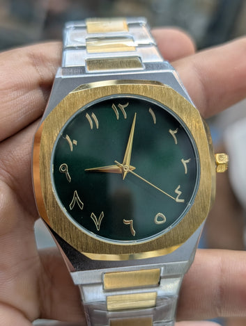 Arabic Aura watch in stainless steel