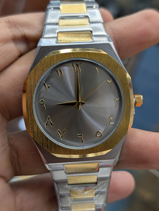 Arabic Aura watch in stainless steel